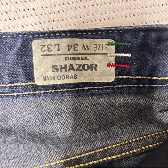 Diesel Shazor Men’s Size 34x32 Medium Wash: 008AB Blue Jeans Bootcut Y2K 90’s - Picture 8 of 14